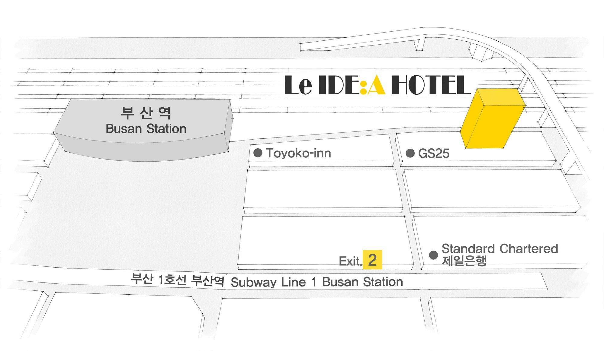 Le Idea Hotel Busan Station Exterior photo